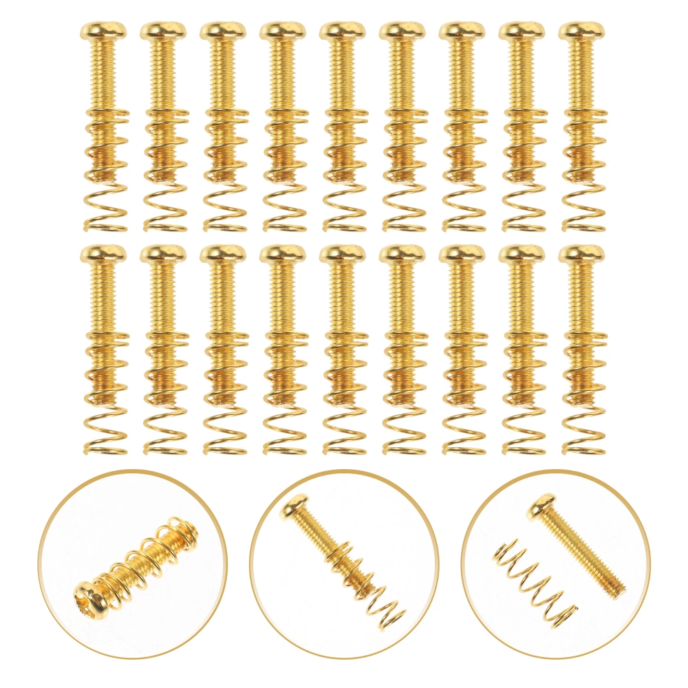 1 Set of Guitar Bridge Saddle Mounting Screws Guitar Tremolo Bridge String Fixing Screws with Springs