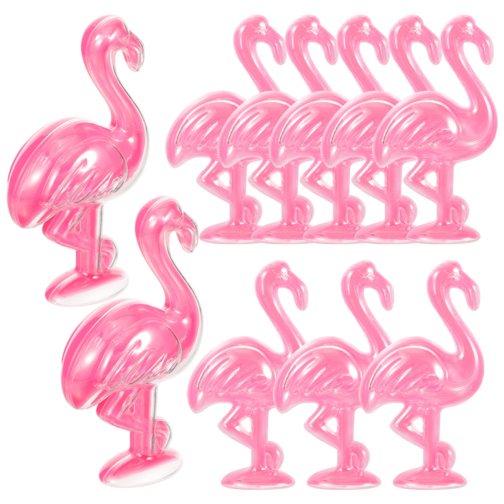 10pcs Flamingo Shaped Candy Boxes Plastic Wedding Favor Boxes Clear Candy Storage Boxes