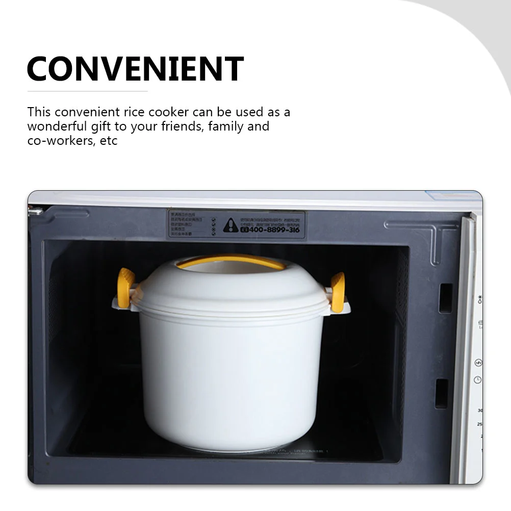 2pcs Microwave Rice Cooker Rice Container Food Container Oven Rice Cooker for Home