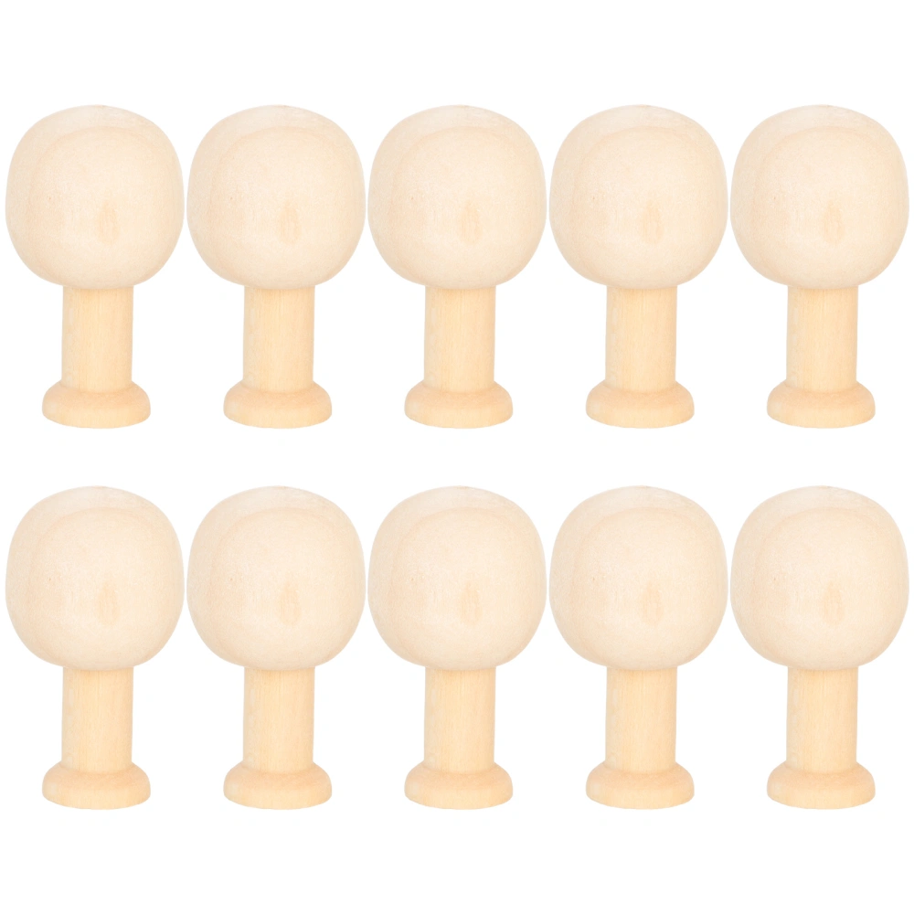 10pcs Unfinished Wooden Trees DIY Tree Mini Wooden Trees for Painting Craft Easter Decorations