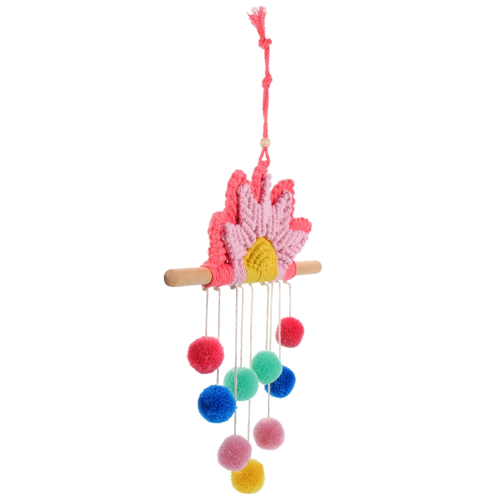 Creative Household Wall Hanging Pompom Ball Colorful Rainbow Pompom Pendant