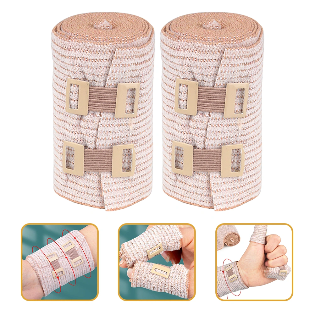 2 Rolls Compression Bandage Bandage Wrap Elastic Bandage Wrap Outdoor Sports Supplies