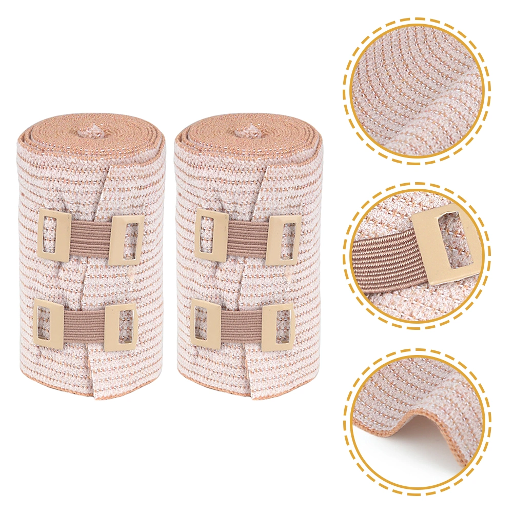 2 Rolls Compression Bandage Bandage Wrap Elastic Bandage Wrap Outdoor Sports Supplies