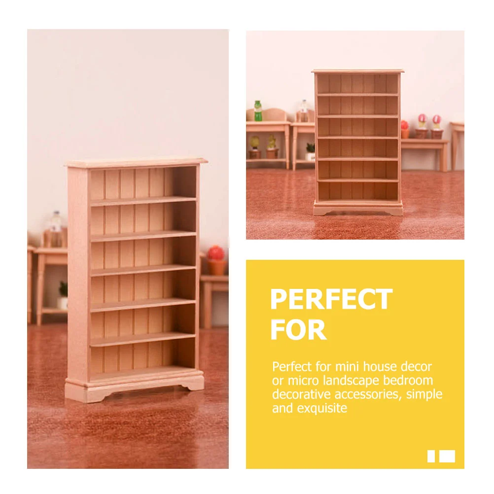 Doll House Book Shelf Storage Shelf Miniature Book Shelf Doll House Decor