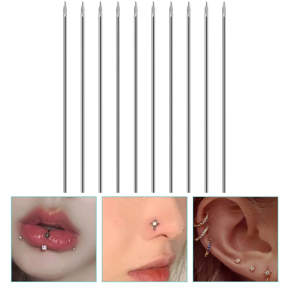 100Pcs Tattooing Piercing Needles Sponge Tip Piercing Needles Disposable Piercing Needles