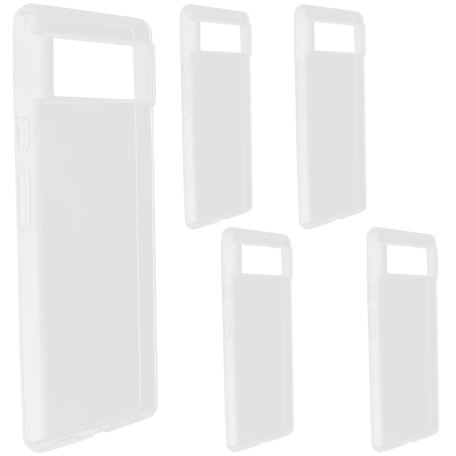5pcs Transparent Phone Covers Phone Protective Shell Compatible With Google Pixel 6