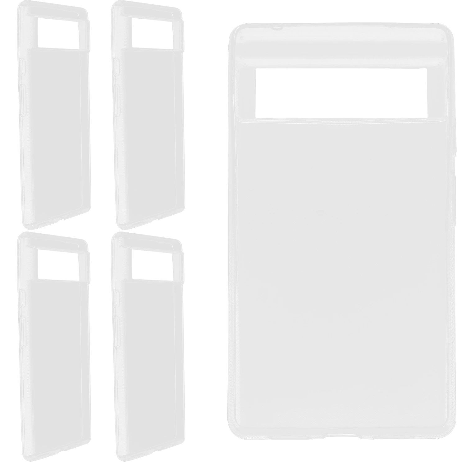 5pcs Transparent Phone Covers Phone Protective Shell Compatible With Google Pixel 6