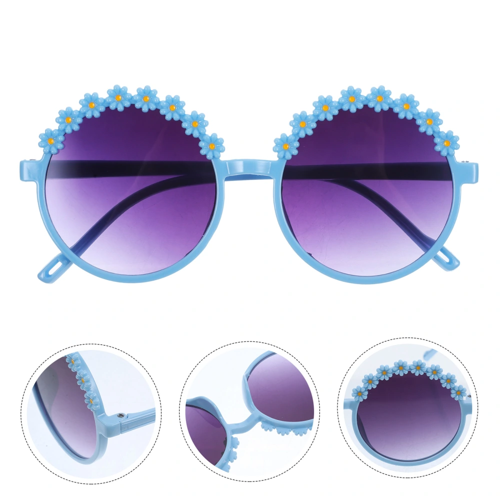 1 Pair Party Sunglasses For Kids Flower Shape Frame Glasses Party Favor