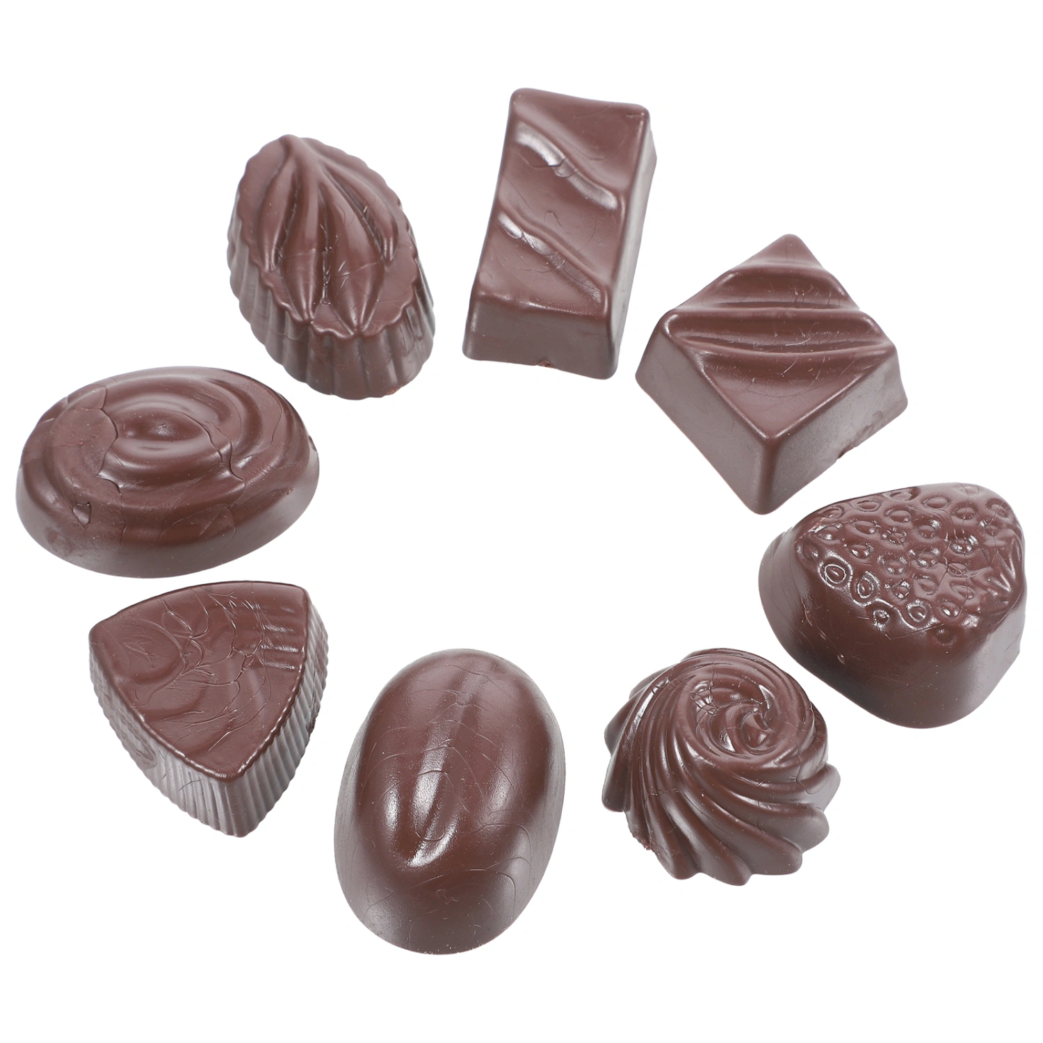 8pcs Simulated Chocolate Prop Models  Fake Chocolate Artificial Food Chocolate Realistic Chocolate