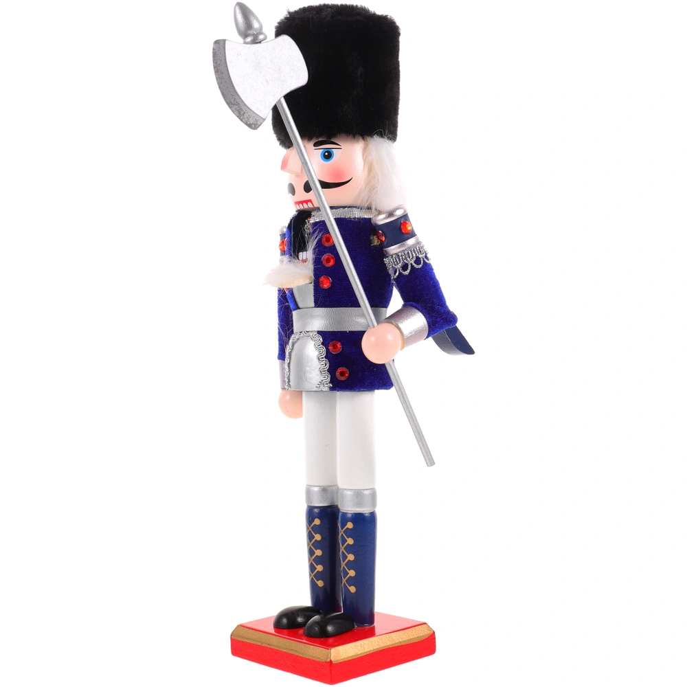 Christmas Nutcracker Decoration Wooden Nutcracker Xmas Tabletop Ornament