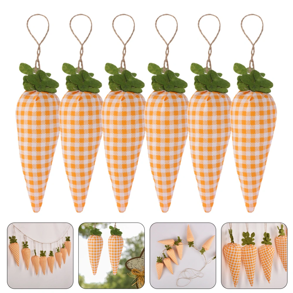 6Pcs Easter Decoration Hanging Easter Carrot Party Favor for DIY Easter Carrot Banner