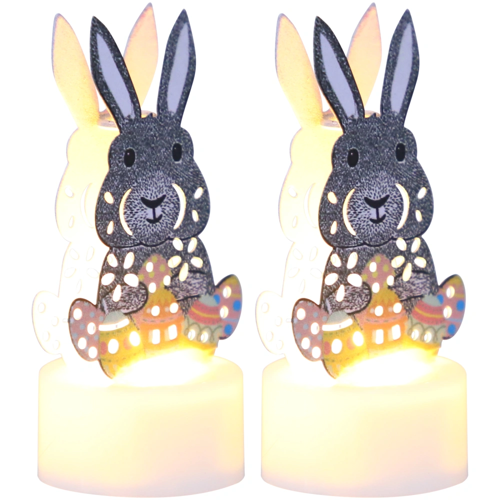 2pcs Easter Rabbit Night Light Led Light Night Lamp Home Decoration Party Decoration