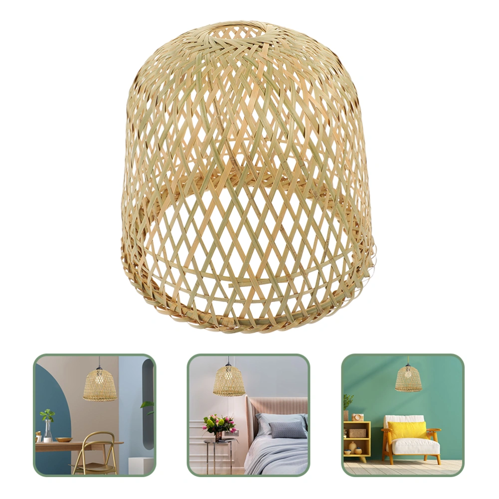 2pcs Woven Bamboo Lampshade Rustic Style Bamboo Lampshade Pendant Light Lamp Cover Lamp Accessory