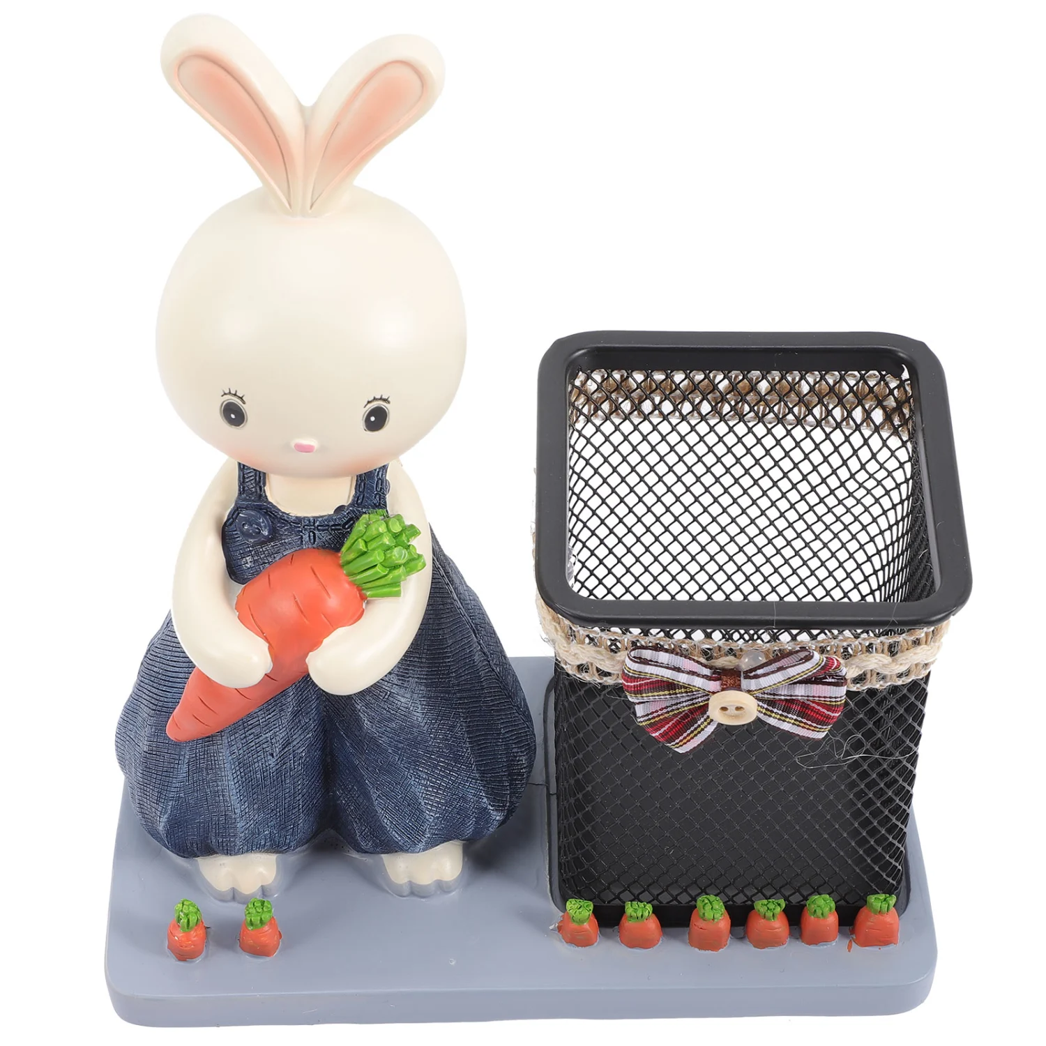 Multi-function Pen Holder Decorative Pen Organizer Bunny Pen Container Storage Bucket