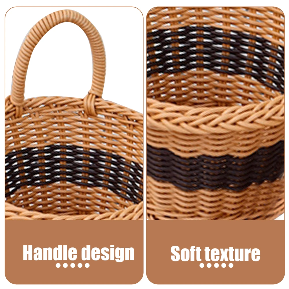 Wall Hanging Basket Woven Basket Imitation Rattan Hanging Basket Flower Storage Basket