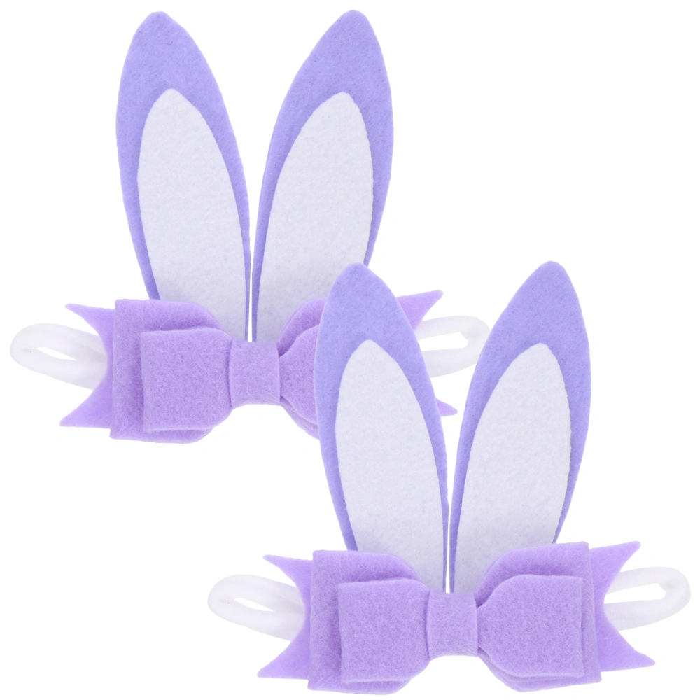 2pcs Baby Girls Headbands Bunny Ear Headbands Party Hair Accessories Elastic Headpiece