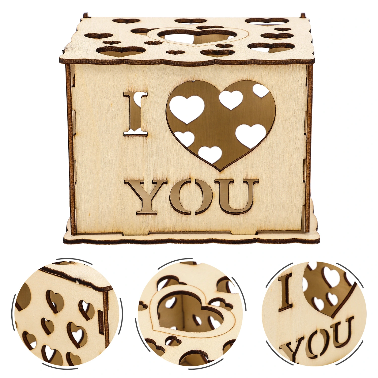 Valentines Decoration DIY Assemble Wood Adornment Hollow Projection Decoration