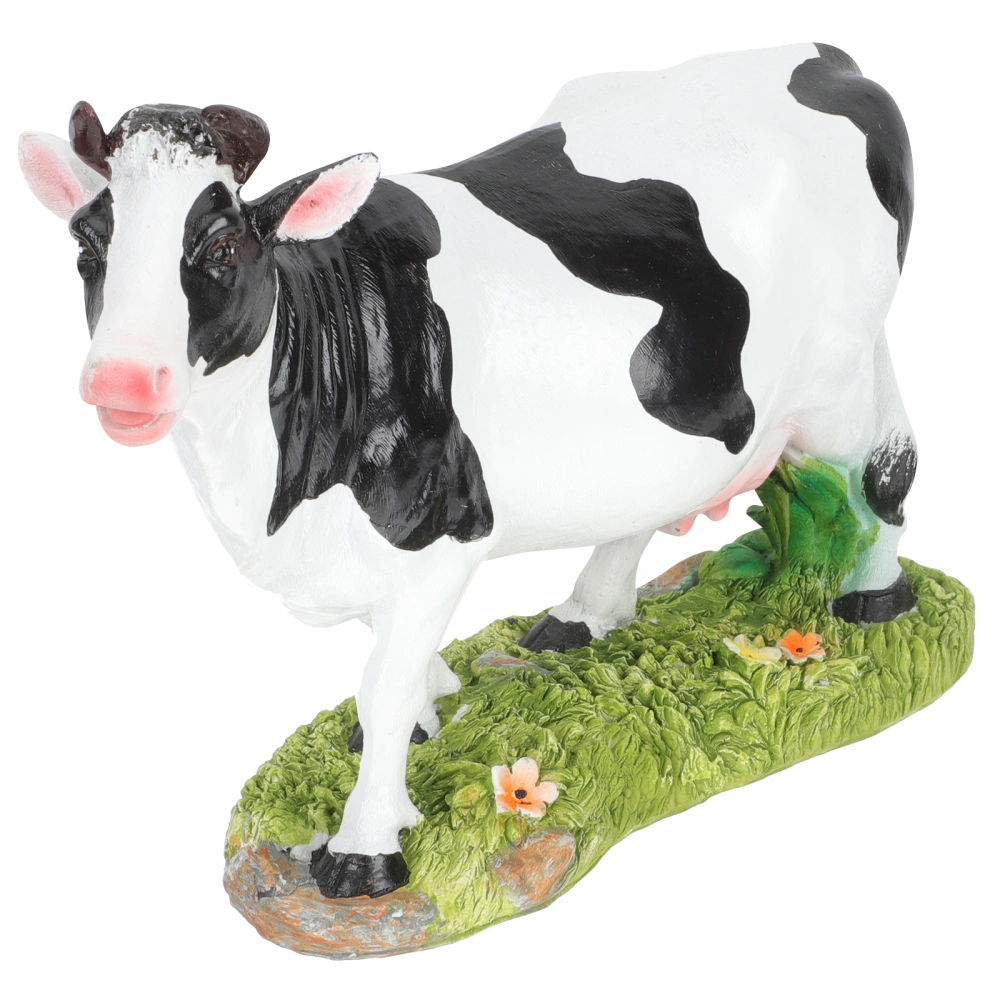 Dairy Cow Figurine Portable Resin Cow Statue Garden Resin Cow Figurine Decor