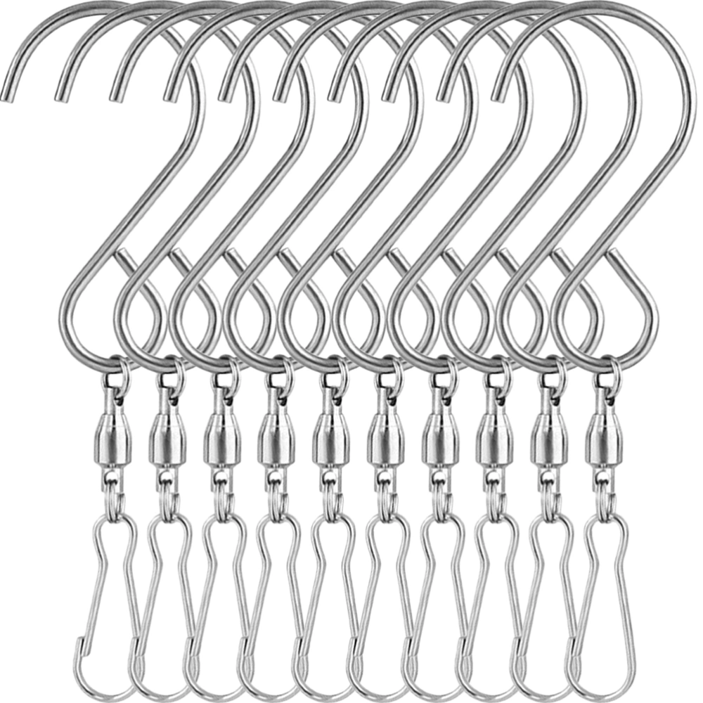 10pcs Swivel Hooks Rotating Hanging Hooks Stainless Steel Hanging Flowerpot Hooks