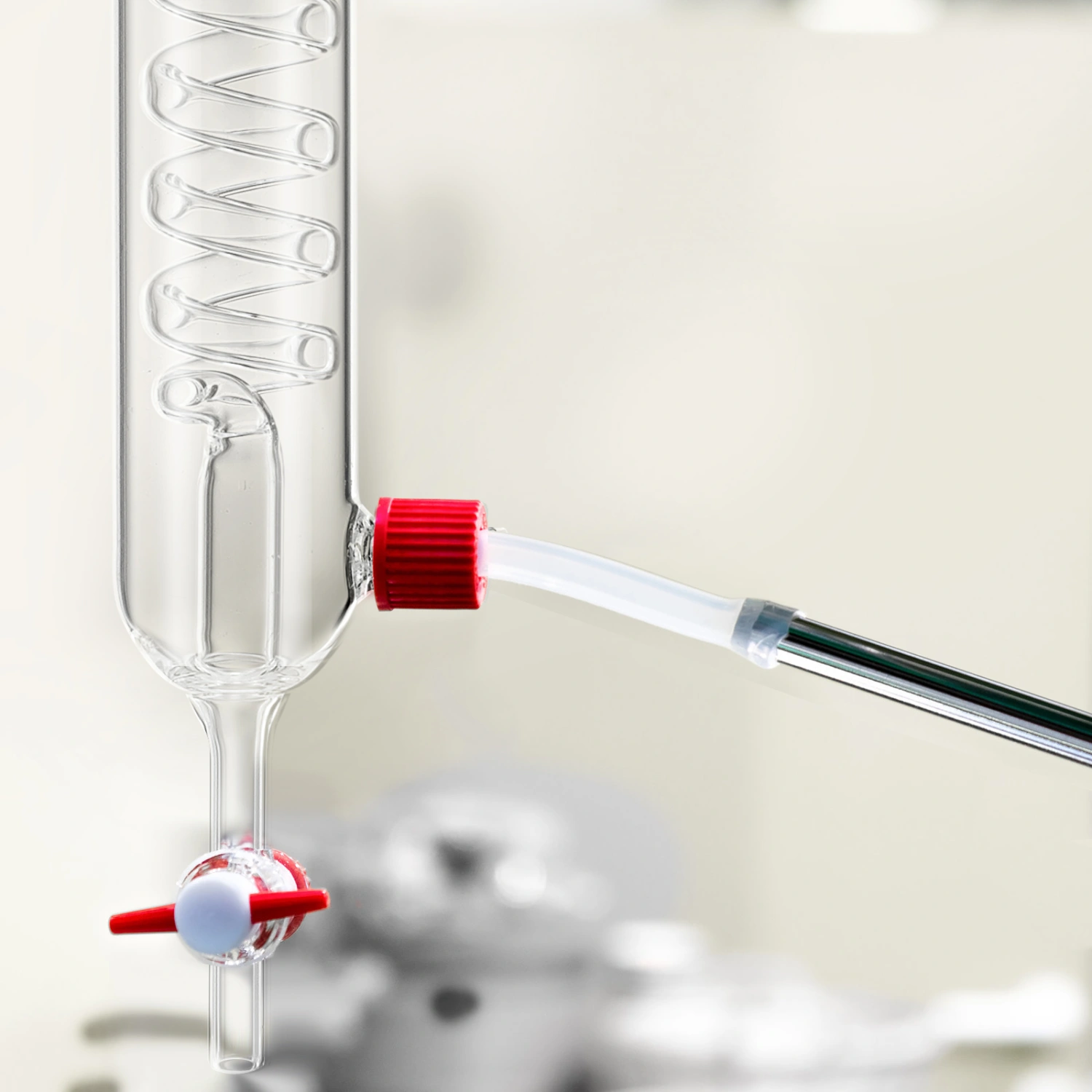 Glass Condenser Extraction Apparatus Distillation Condenser Pipe Laboratory Tool