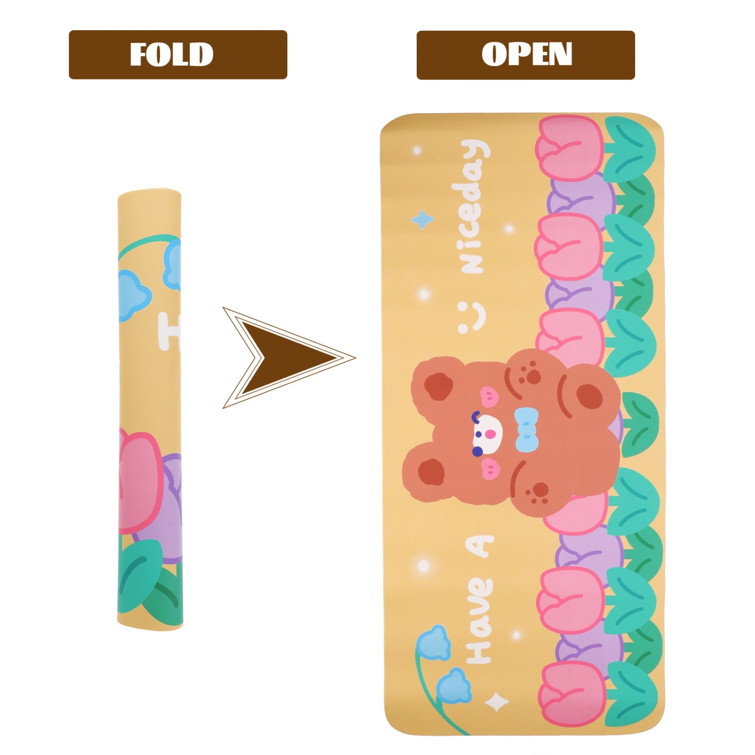 Stitched Edge Cartoon Mouse Pad Large Mouse Pad Cute Mouse Pad Desk Mouse Pad for Office