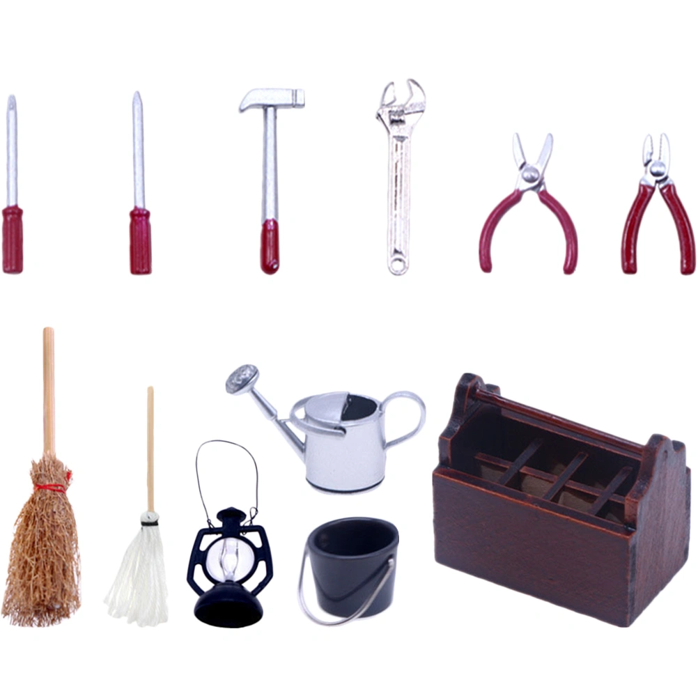 1 Set Mini House Toolbox Model Mini Repair Tool Mini House Decorative Accessories