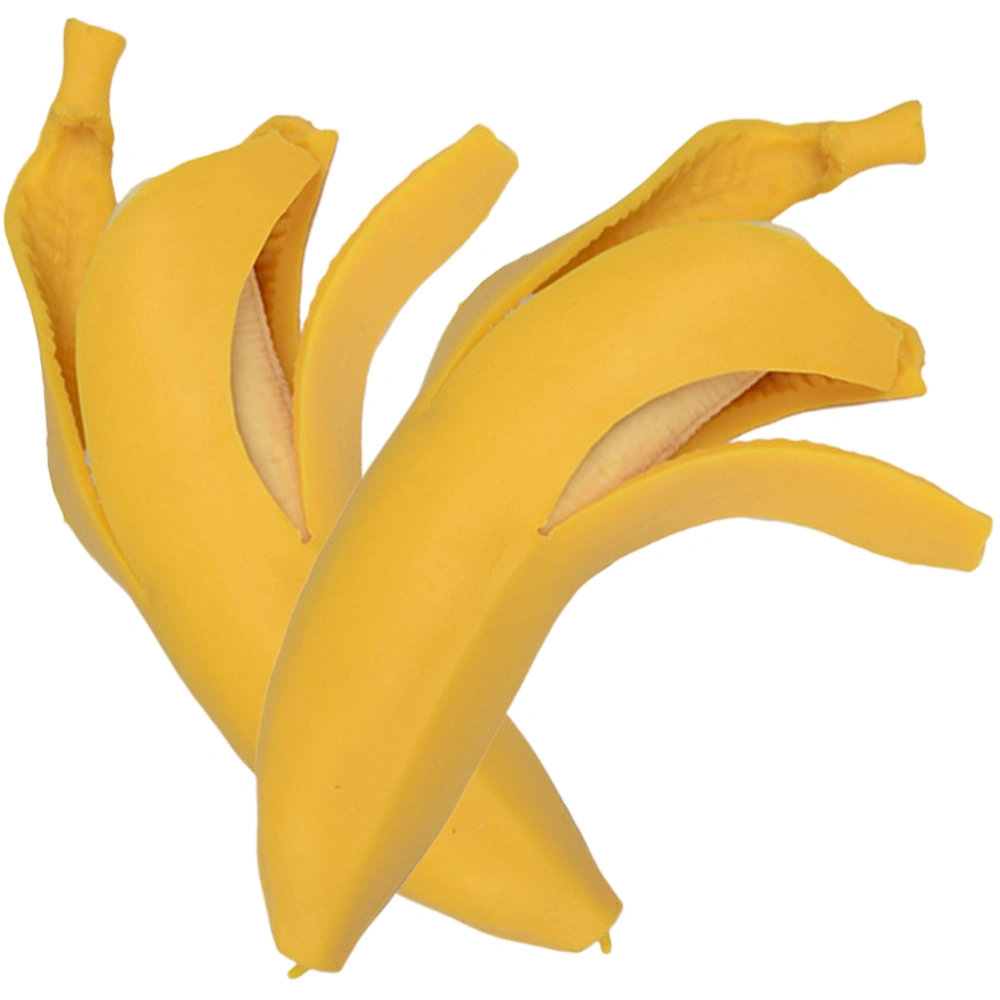 2Pcs Banana Stretchy Toys Banana Fidget Toys Peeled Banana Toys Banana Stress Relief Toys