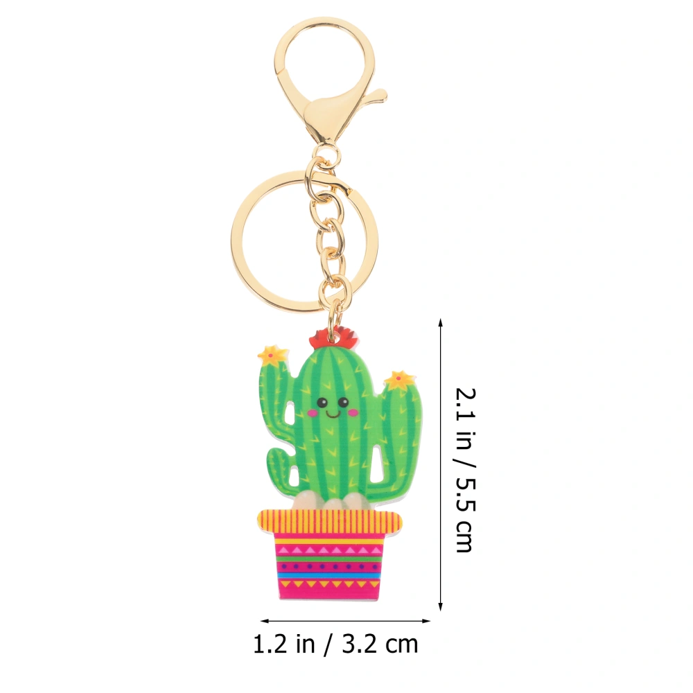 2Pcs Cute Cactus Plant Keychain Cactus Potted Plant Keychain Cactus Lover Gift