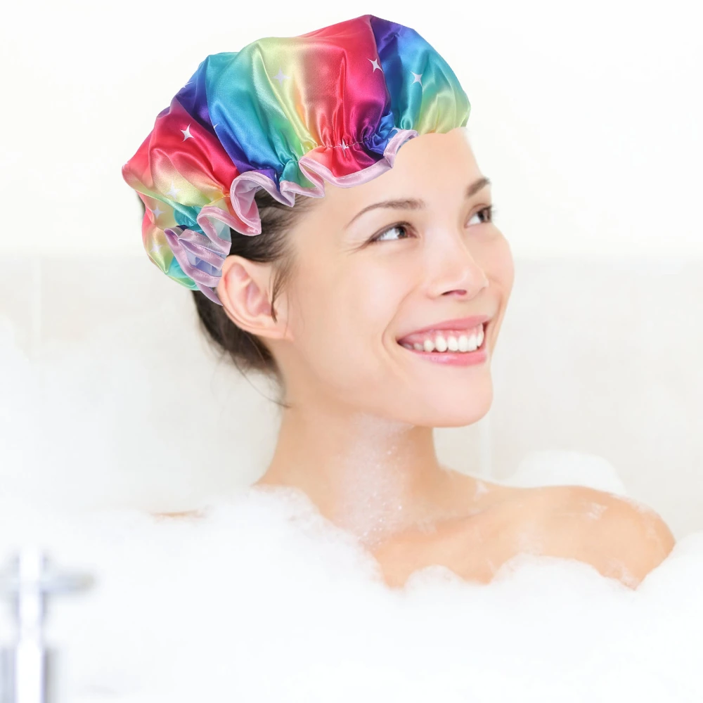 Multi-function Bath Cap Comfortable Hair Dry Cap Decorative Bonnet Women Cap