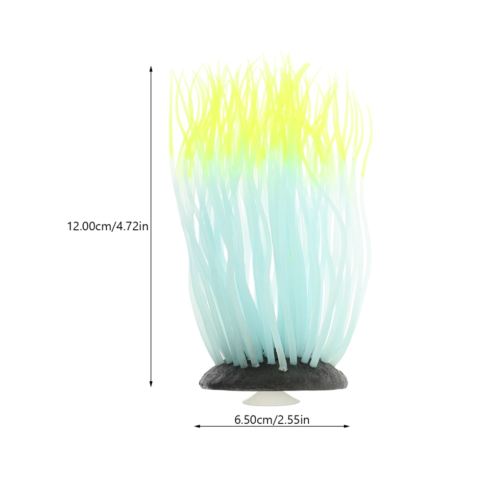 Simulation Anemone Silicone Luminous Sea Anemone Ornament Aquarium Decoration