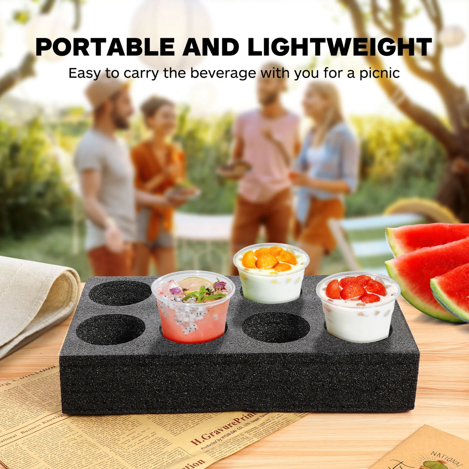 Cup Holder Tray Drink Cup Takeout Tray Cup Fixing Packing Carrier for Coffee Milk Tea Beverage
