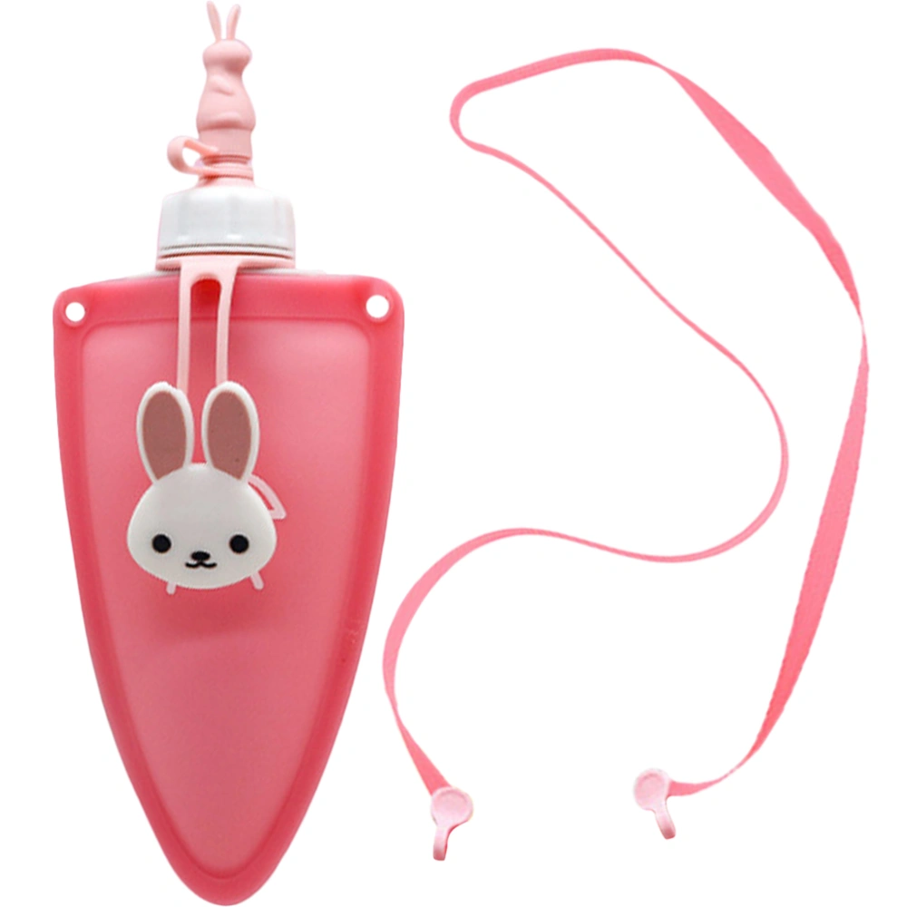 Children Portable Cute Collapsible Sports Drinking Water Bottle Silicone Water Kettle