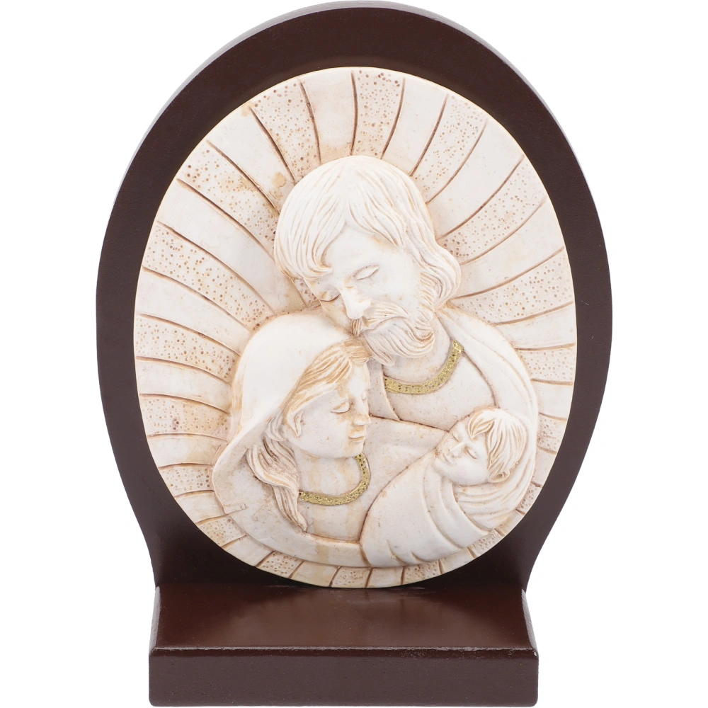 Decorative Church Ornament Holy Family Pattern Statue Decor Unique Household Resin Adorn