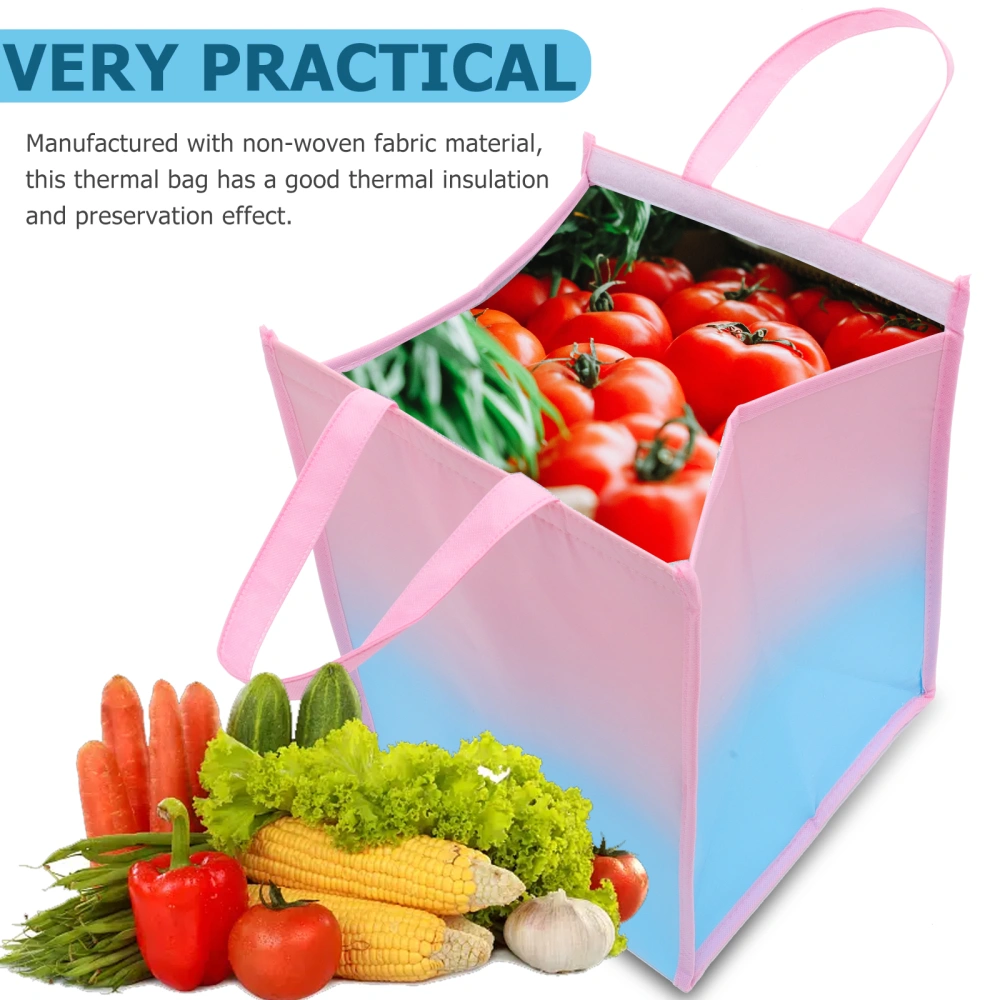 Portable Handle Food Bag Decorative Thermal Food Bag Insulated Delivery Pouch