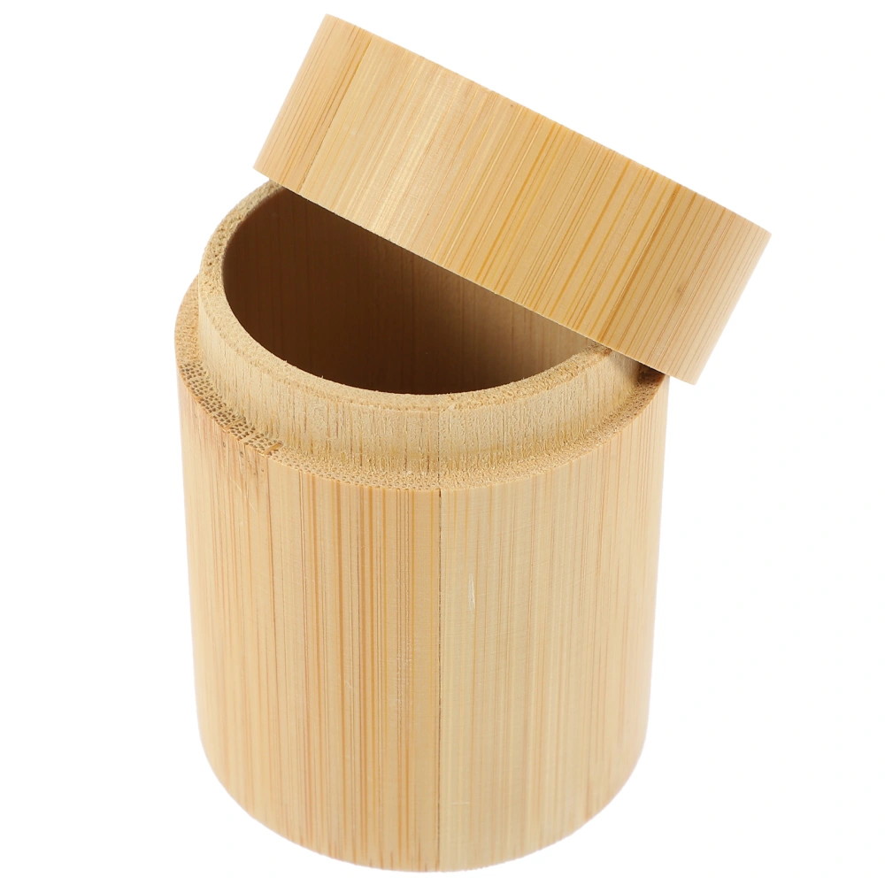 Toothpick Box Bamboo Fruit Picks Box Desktop Toothpick Dispenser Portable Toothpick Holder