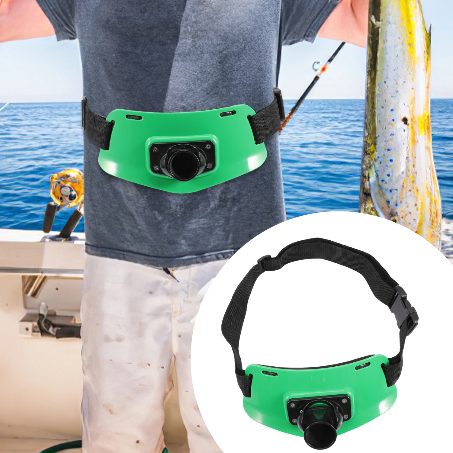 Fishing Belt with Rod Cushion Waist Belt Strap for Fishing Gear Surfing Supplies Belt