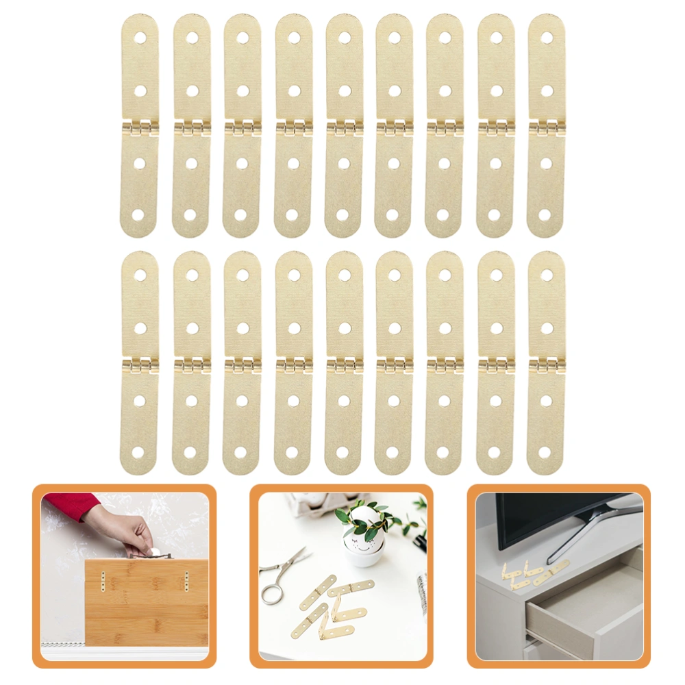 30pcs Mini Hinges Wooden Jewelry Box Hinges Wood Case Hinges Retro Hinges with Screws