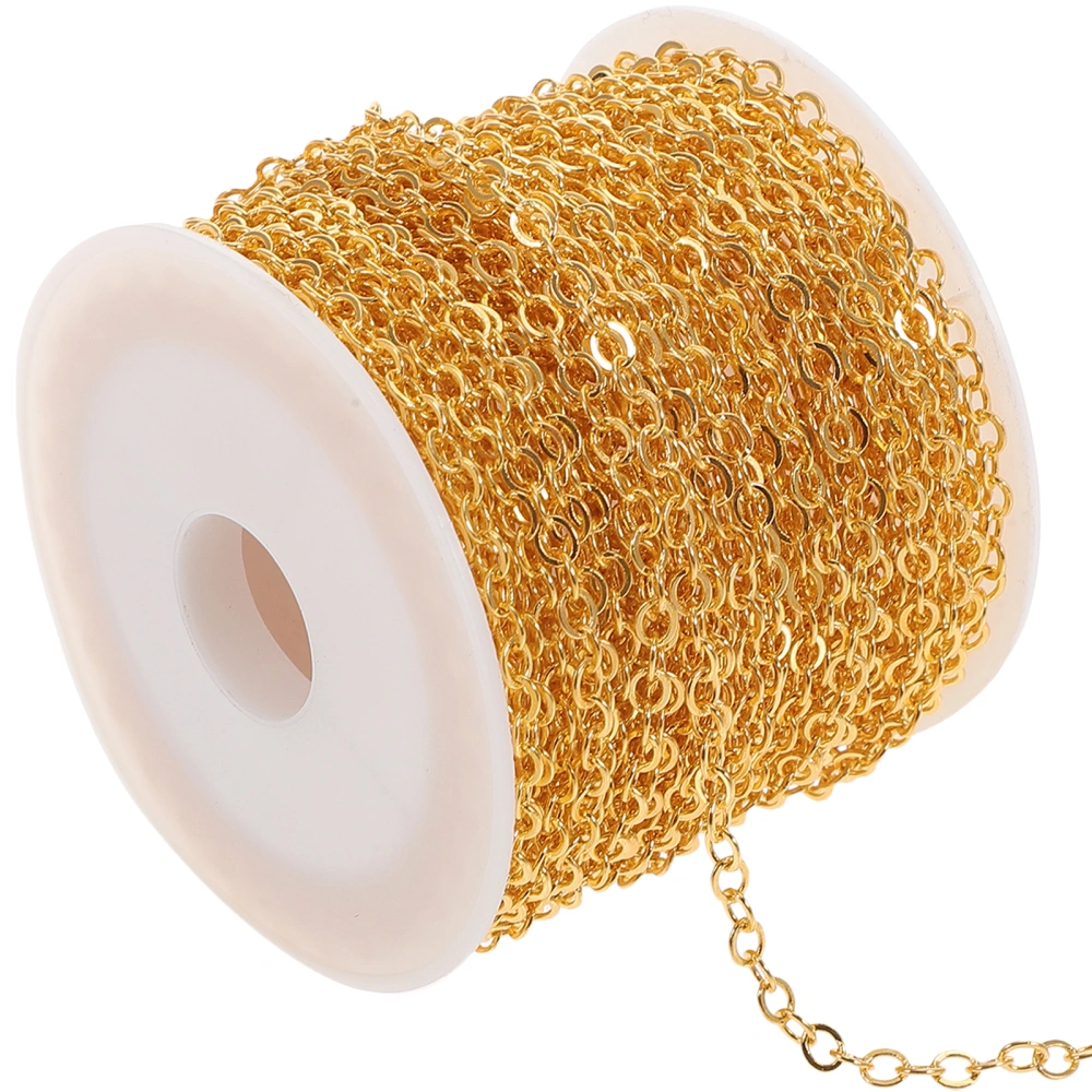 1 roll of Necklace Chain Link with Spool DIY Bracelet Necklace Jewelry Crafts Chain