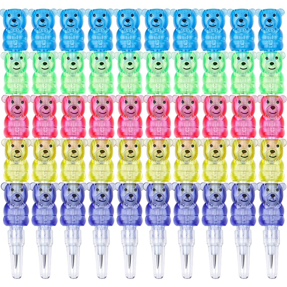 10pcs Stackable Pencils Kids Bear Shaped Stacking Pencils Birthday Party Supplies