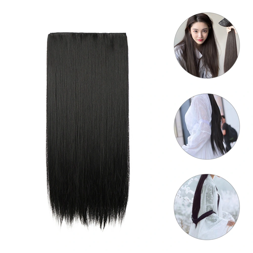 Synthetic Hair Piece Long Straight Clip In Hair Extension Women Hairstyle Accessory