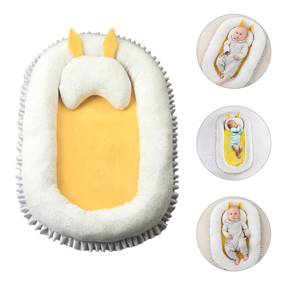 Baby Nest Baby Lounger Sleeping Bed Portable Crib with Pillow Newborn Lounger Nest