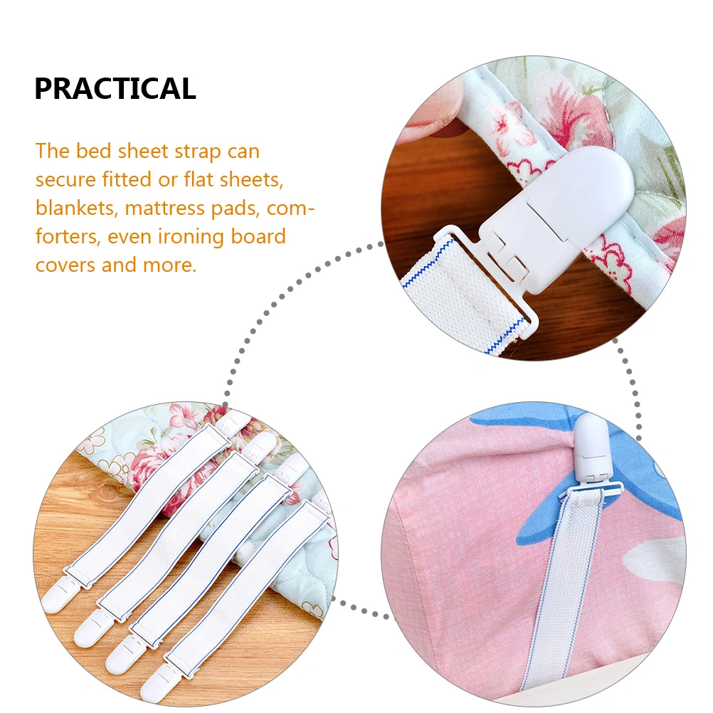 12pcs Bed Sheet Straps Fitted Sheet Clips Straps Bed Sheet Fasteners Clips