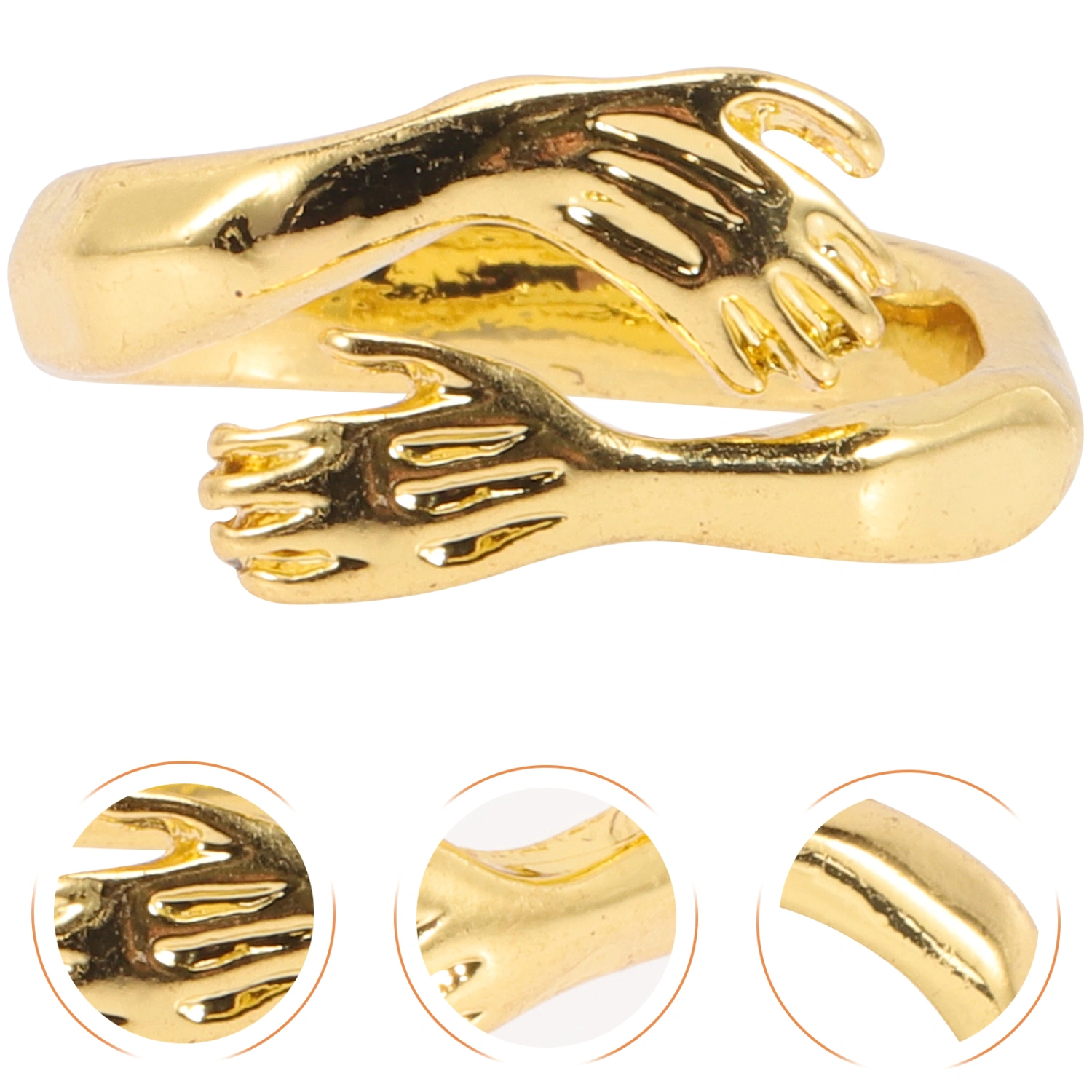 Women Vintage Ring Jewelry Hug Hand Ring Fashionable Women Jewelry Finger Ring
