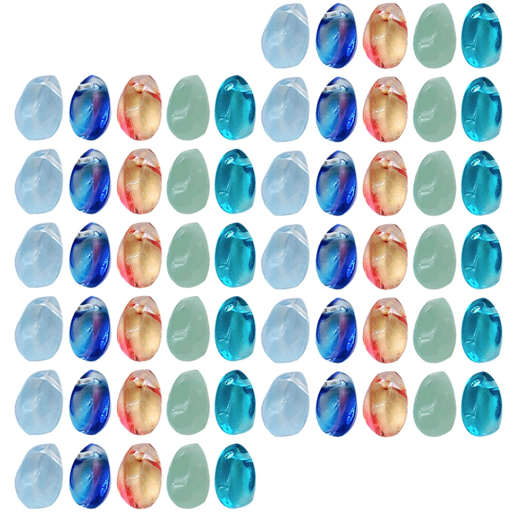 100PCS Glass Beads DIY Water Drop Loose Beads Spacer Beads Jewelry Making Charms