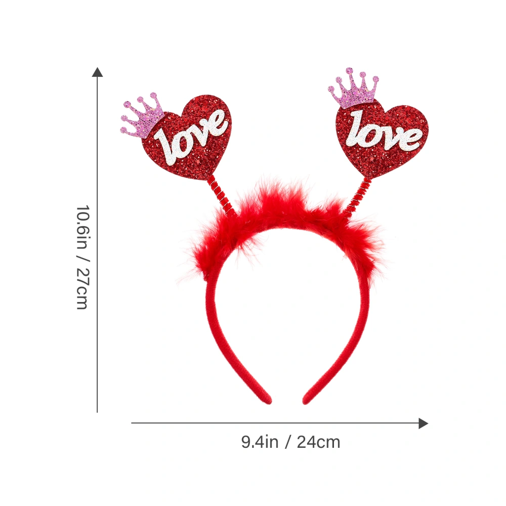 3pcs Valentines Day Headbands Love Heart Gesture Hair Hoops Party Hair Accessories