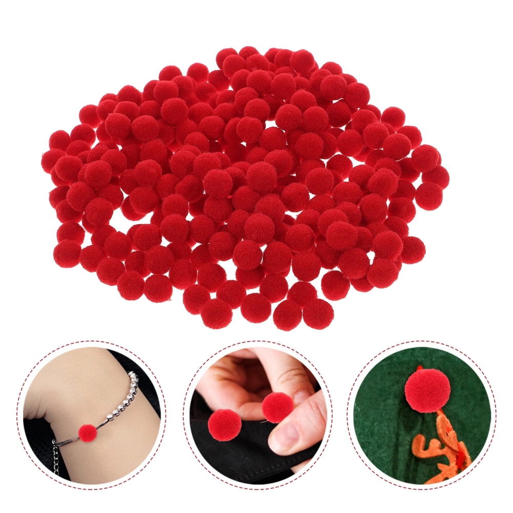 250pcs Multi-use Pompom Balls Diy Crafts Pom Poms Diy Arts Red Pom Pom Balls