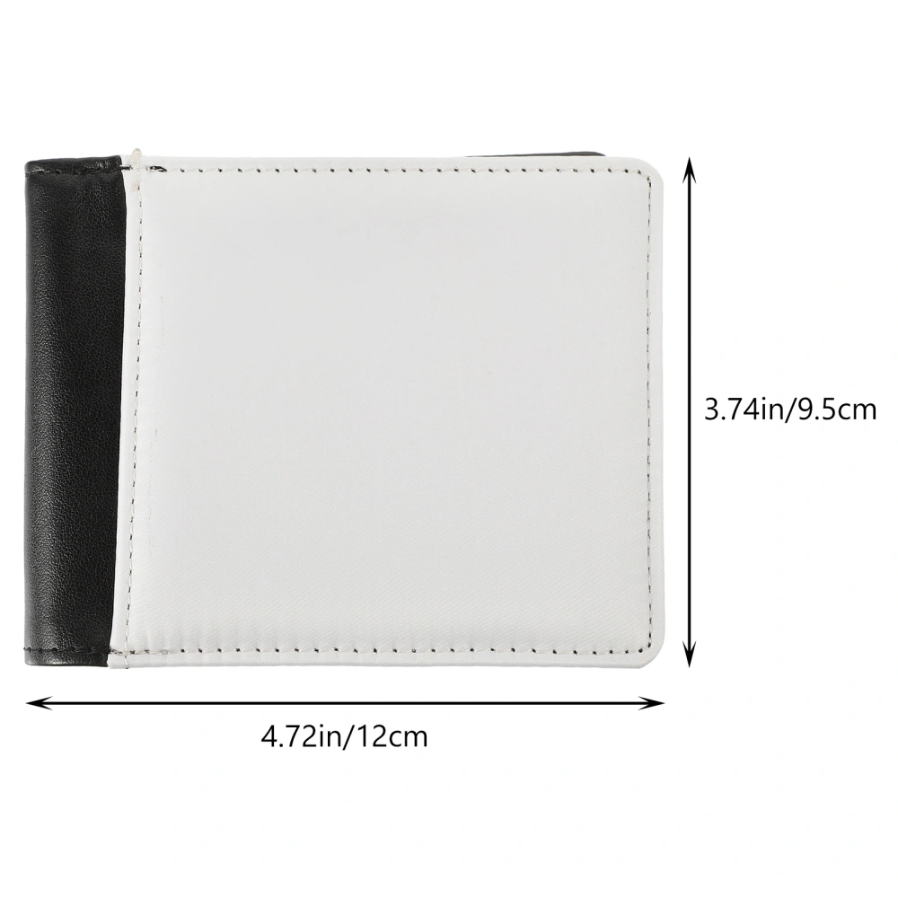 Portable Folding Leather Wallet Heat Transfer Money Bag for Men Empty Wear-resistant Wallet