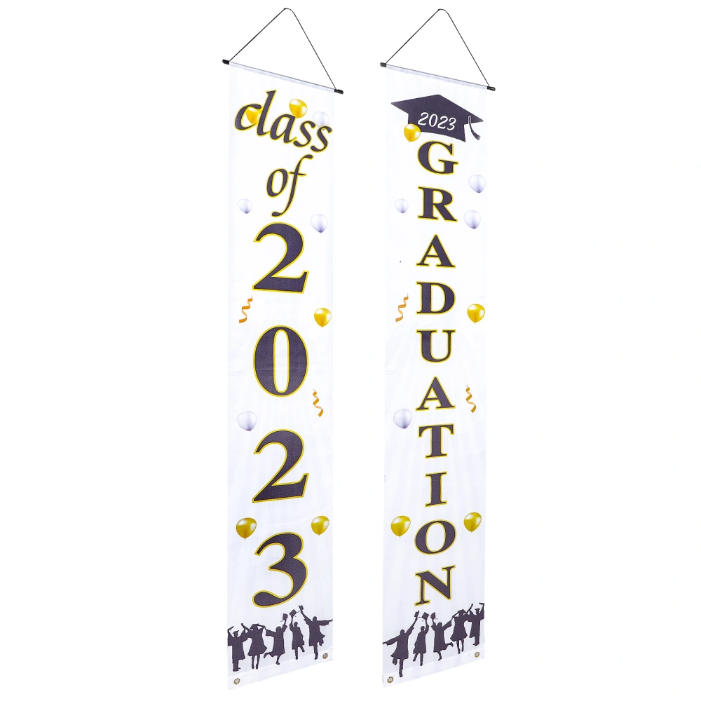 1 Pair Graduation Door Banner Grad Porch Sign Grad Decoration Photo Prop Grad Party Decor