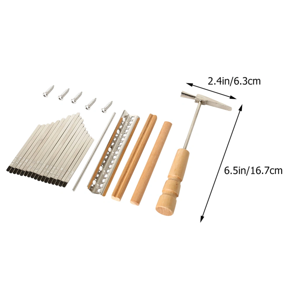 1 Set Kalimba 17 Keys Replacement Kit Thumb Piano DIY Accessories Set Kalimba Parts