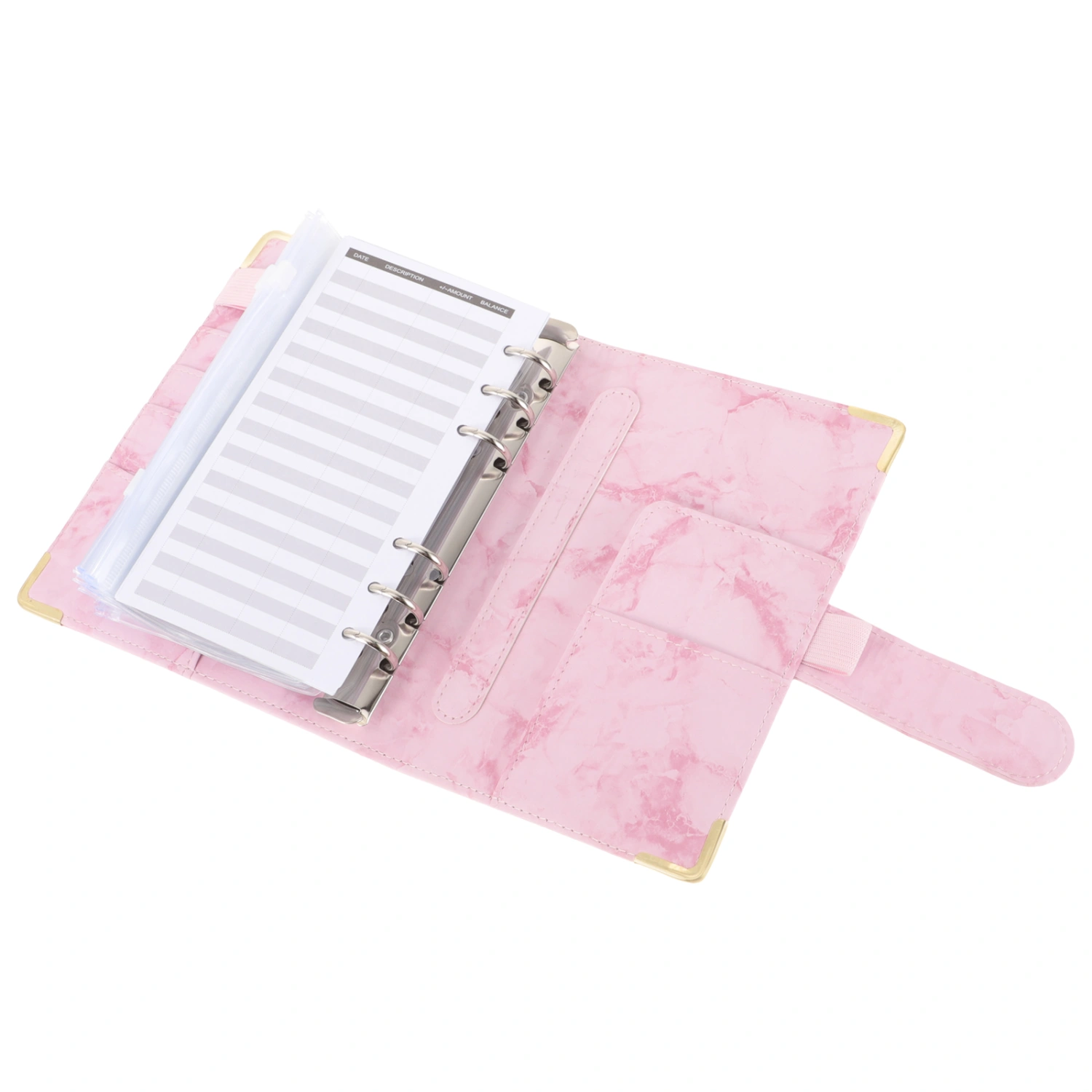 1 Set Budget Binder with Zipper Envelopes Binder Cash Envelopes for Budgeting Money Saving Binder A6